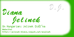 diana jelinek business card